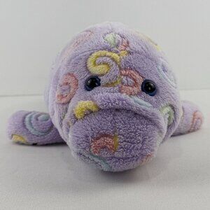 Wishpets 2010 Petra Plush Manatee Purple Swirl Design Stuffed Animal 16" Soft